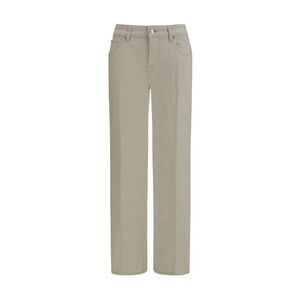 7FOR Beige Cotton Straight-Leg Women's Jeans